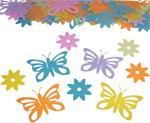 Butterfly and Flowers Confetti Pastel