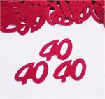Red Number 40 Confetti