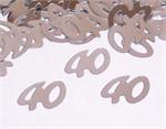Silver number 40 confetti