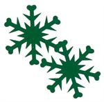 Metallic Green Snowflake Shaped Confetti Bulk or Packet