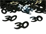 Black number 30 confetti